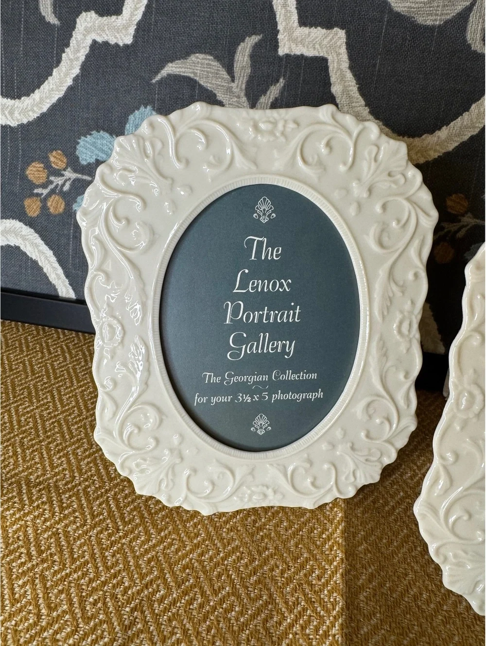 Vintage Lenox Georgian Collection Porcelain Picture Frames Set of 2